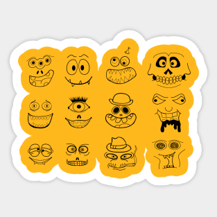 Halloween Horror Faces Sticker